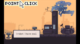 183 Unscripted (AGS) Free Pixel Robot Art Point and Click Adventure Game - Ludum Dare Machine world