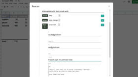 Reactor addon for Google Sheet / Gsuite