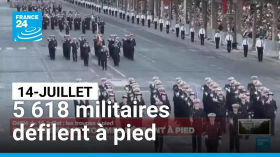 Défilé du 14-Juillet : 5 618 femmes et hommes défilent à pied sur les Champs-Élysées