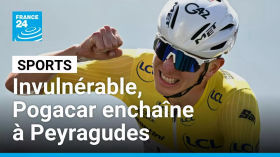 Tour de France : Invulnérable, Tadej Pogacar enchaîne à Peyragudes • FRANCE 24