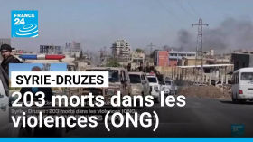 Syrie - Druzes : 203 morts dans les violences selon une ONG • FRANCE 24